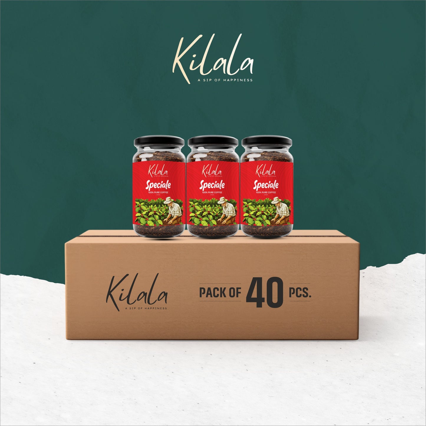 Kilala Speciale Premium Coffee | 100% Arabica Pure Coffee | 60 Gm | BULK PACK OF 40 PCS