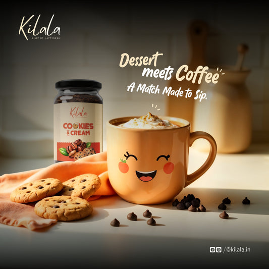 Kilala Cookies & Cream Freeze Dried Premium Coffee | 100% Arabica | 50 Gm | BULK PACK OF 40 PCS
