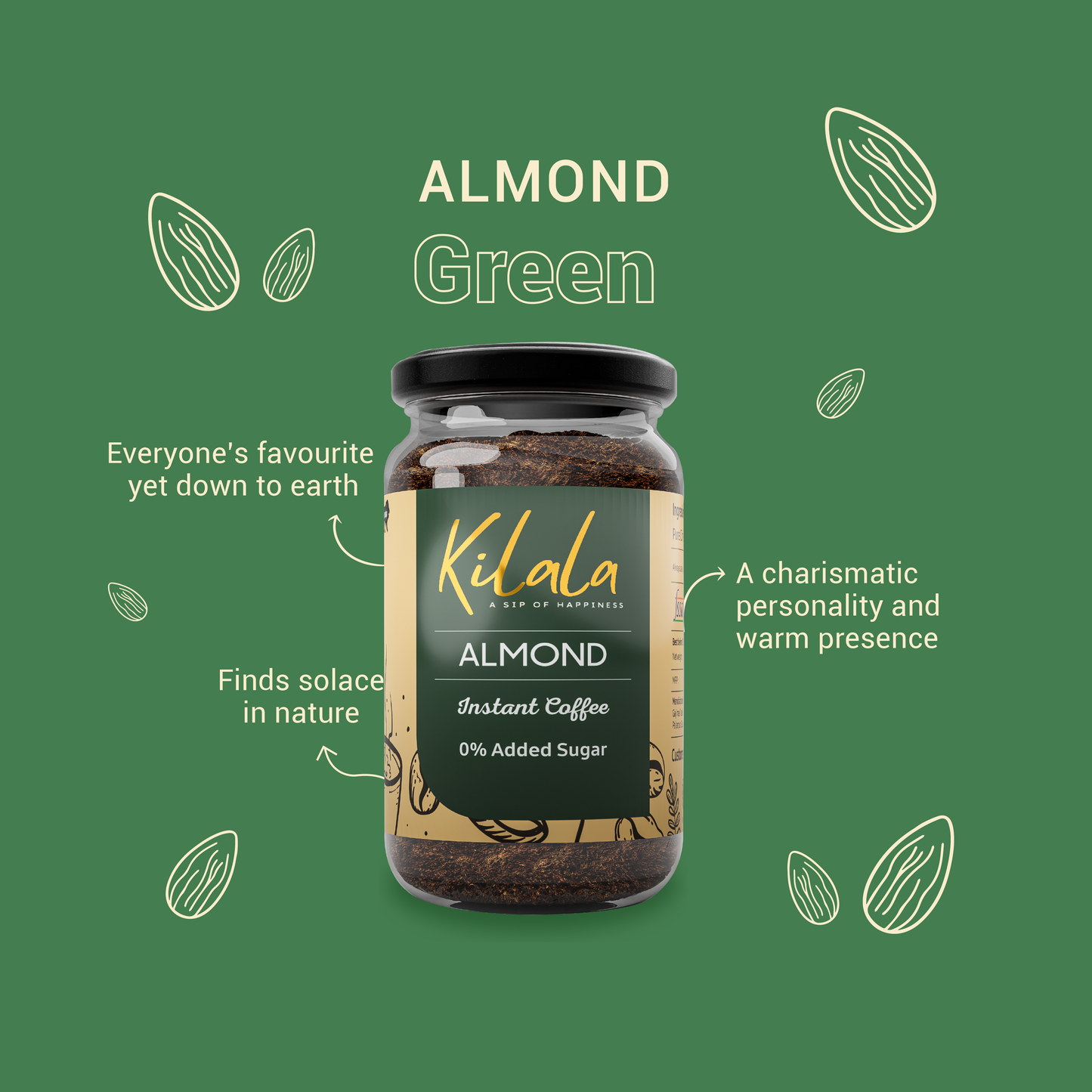 ALMOND FLAVOURED INSTANT COFFEE - 60 GM